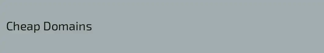 Cheap Domains